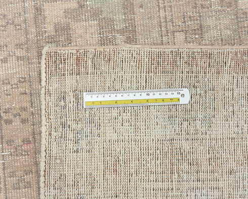 13 Ft Vintage Brown Persian Style Hand Knotted Low Pile Wool Runner Rug